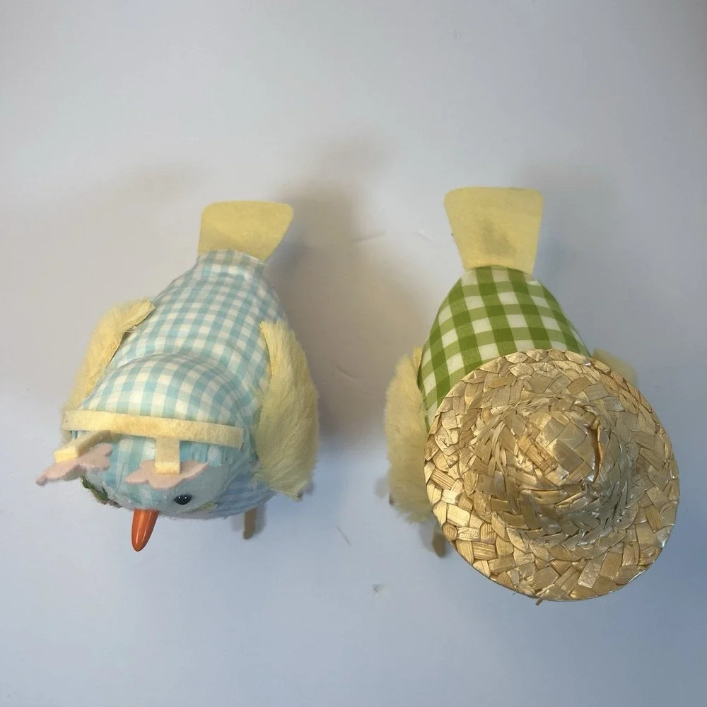 Walgreens Spring‎ Easter Feather Friend Fabric Bird Couple Flowers Decor